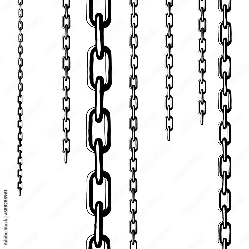 Chain. Vector illustration of a metal chain. Hand drawn chain. Chain. Vector illustration of a metal chain. Hand drawn chain.