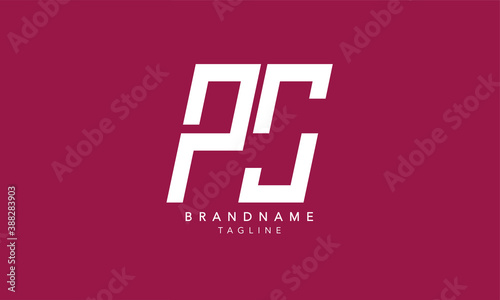 Alphabet letters Initials Monogram logo PS, SP, P and S