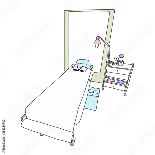 Equipment for a beautician in beauty salon, sketch