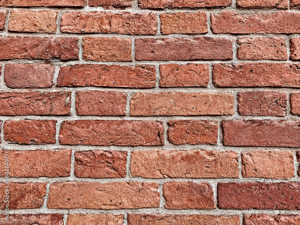 Red brick texture wall. Horizontal background Red brick texture wall. Horizontal background
