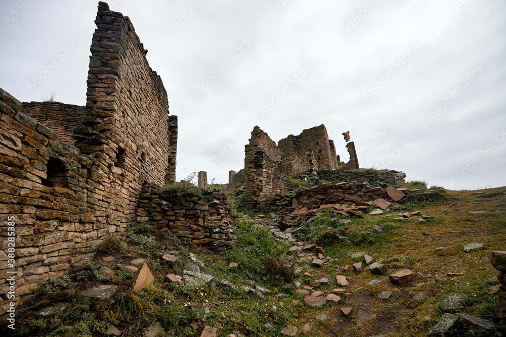 Aul-ghost Goor, an abandoned village in Dagestan. Ancient defensive towers.