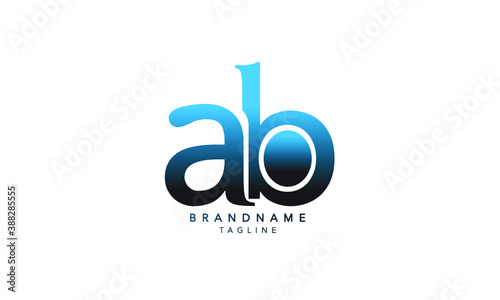 Alphabet letters Initials Monogram logo AB, BA, A and B
