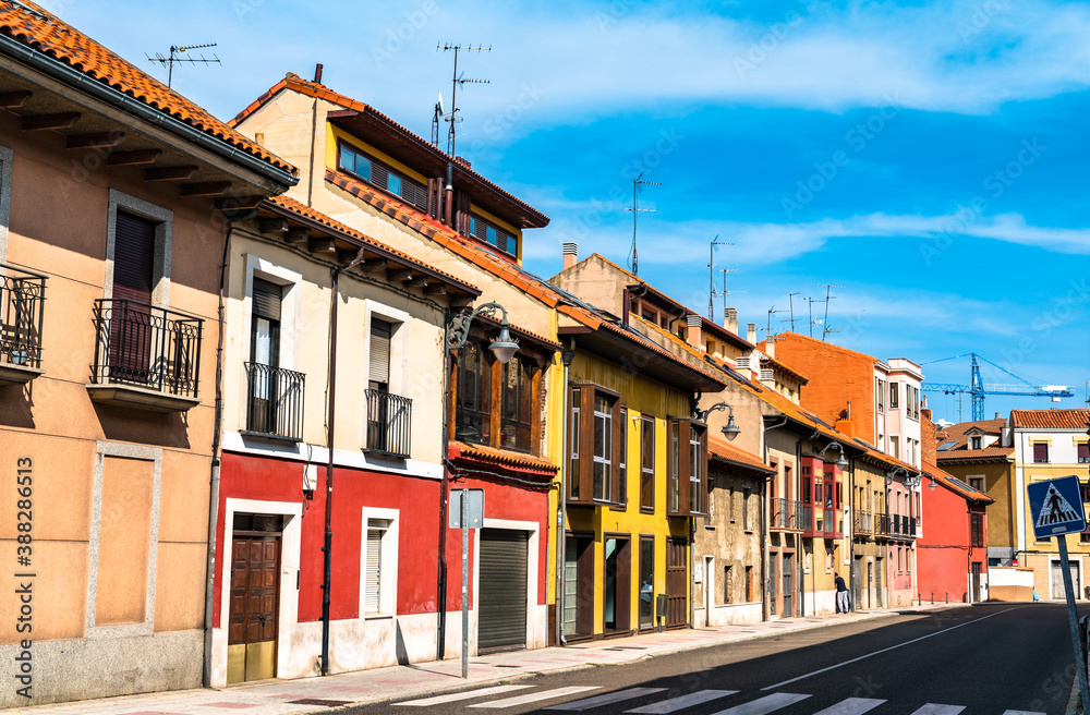 Traditional Spanish houses in Leon, northwest Spain