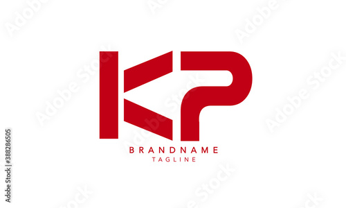Alphabet letters Initials Monogram logo KP, PK, K and P
