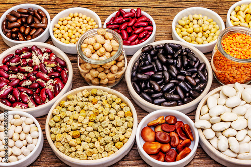 Assorted different types of beans