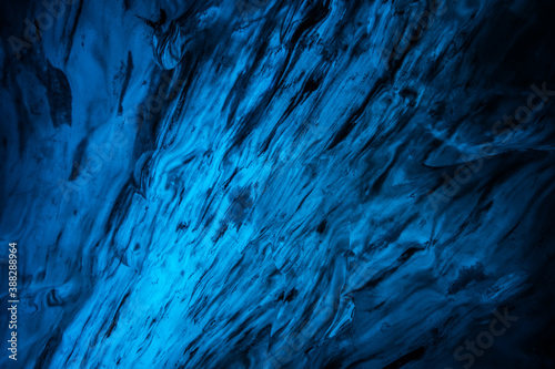 Wavy electric blue Glacier ice