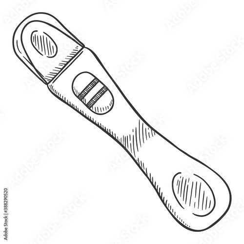 Vector Sketch Pregnancy Test Illustration