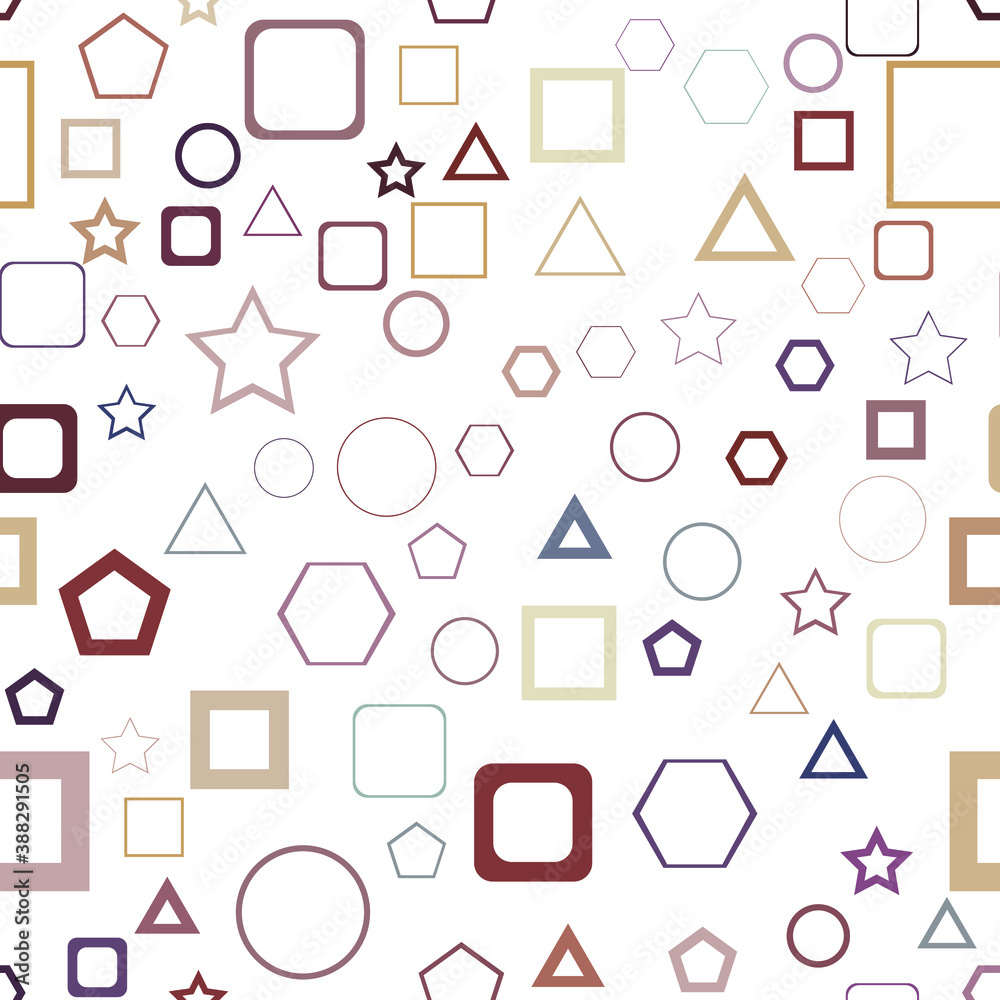 Vector seamless pattern background. Modern stylish abstract texture. Different geometric figures Vector seamless pattern background. Modern stylish abstract texture. Different geometric figures