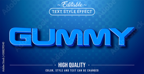 Editable text style effect - Gummy theme style.