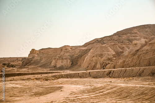 sandy hills in the desert of Israel  Red Canyon near the city of Eilat.