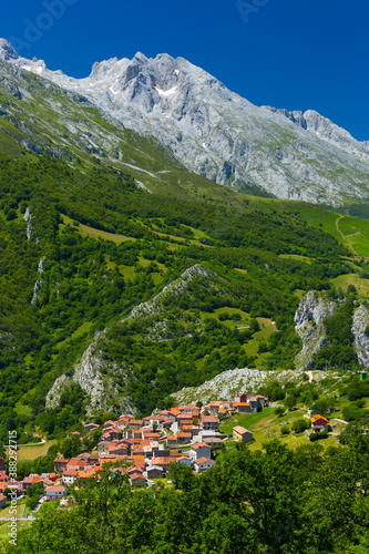 Sotres village, Picos de Europa National Park, Asturias, Spain, Europe