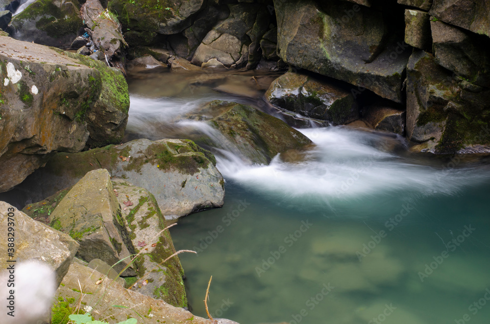 Fototapeta premium Beautiful mountain river in Carpathians