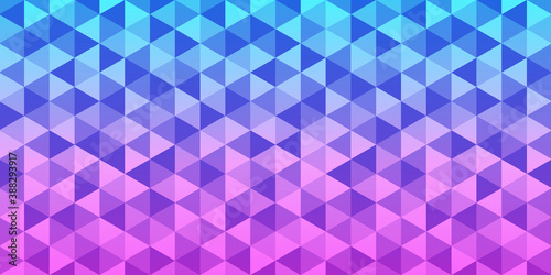 blue and purple gradient triangular pattern, abstract geometric polygonal background