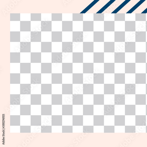 Memphis style post. Trendy abstract social media post template. Post geometry pattern transparent for media, advertising memphis style. Vector illustration