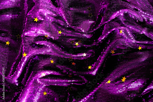 Purple cloth with paillettes