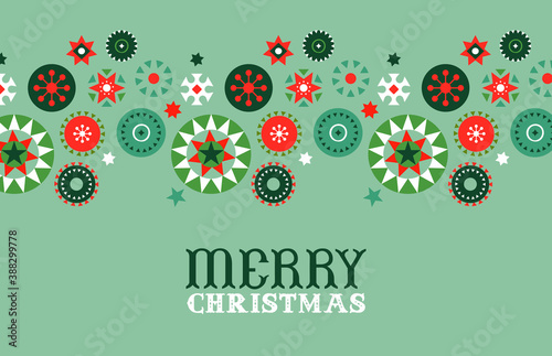 Christmas vintage folk ornament decoration card