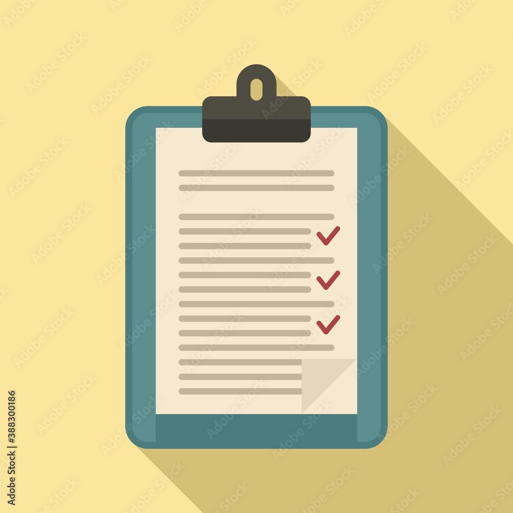 Internship to do list icon. Flat illustration of internship to do list vector icon for web design