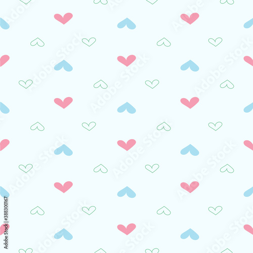 seamless love heart patterns for printed wallpapers, backgrounds, fabrics, etc.