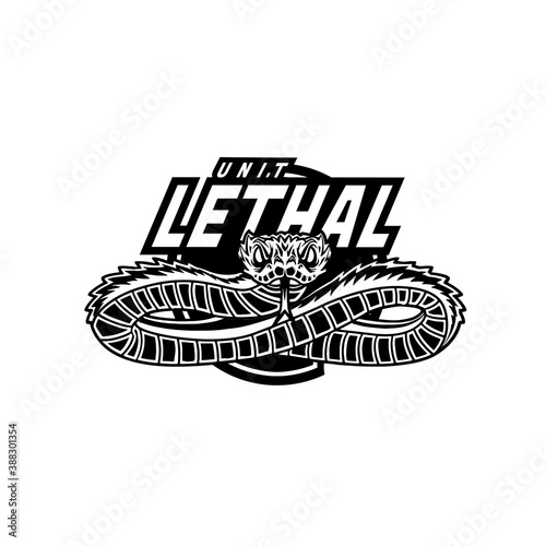 Esports Gaming Logo - Unit Lethal Black & White