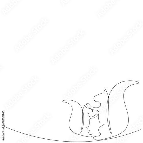Forest animals squirrels. Vector illustration
