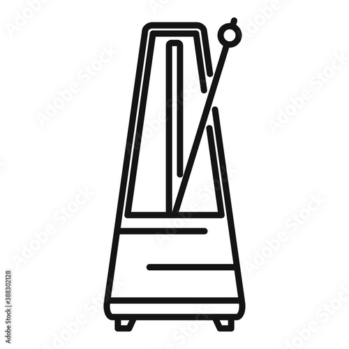Device metronome icon. Outline device metronome vector icon for web design isolated on white background