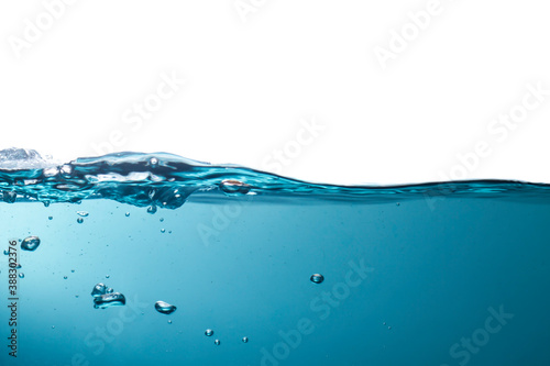 Blue water that flows softly Contaminated with sludge and dirt
