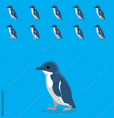 Animal Animation Sequence Little Penguin Cartoon Vector