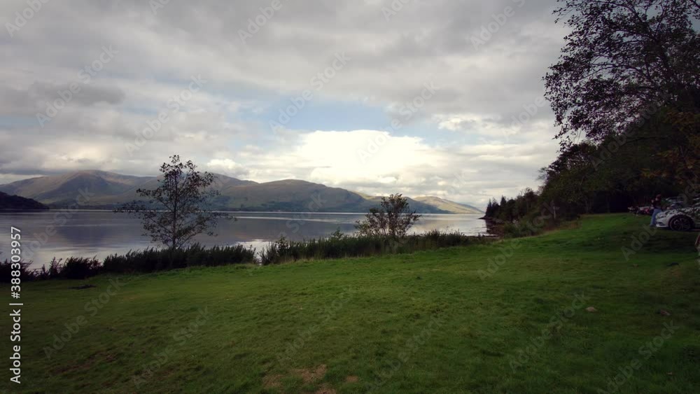 Relaxing picnic area at Loch Linnhe - west coast Scotland Relaxing picnic area at Loch Linnhe - west coast Scotland
