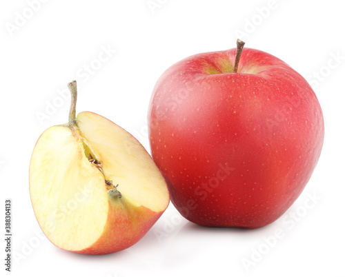 Red apples isolated on the white background