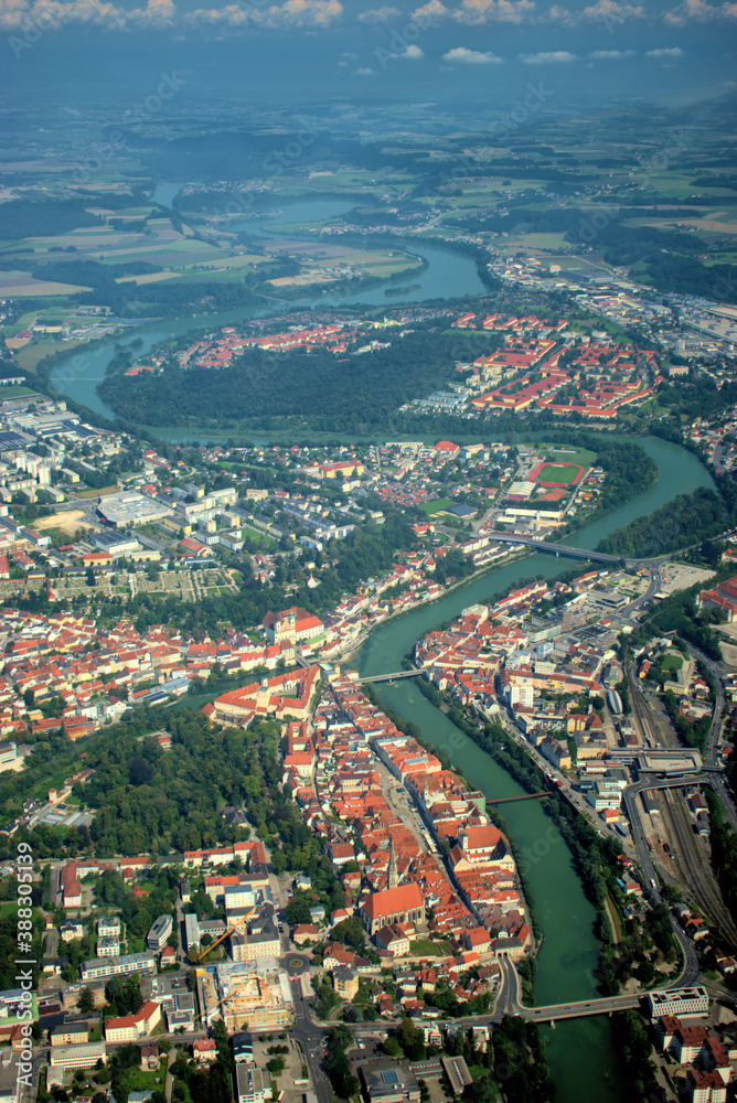 Steyr in Oesterreich von oben 12.9.2020