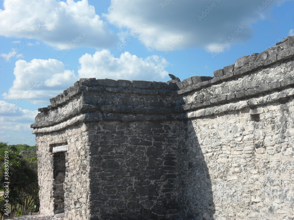 The Mayan temple ruins of Coba and Tulum on the Yucatan Peninsula in Mexico