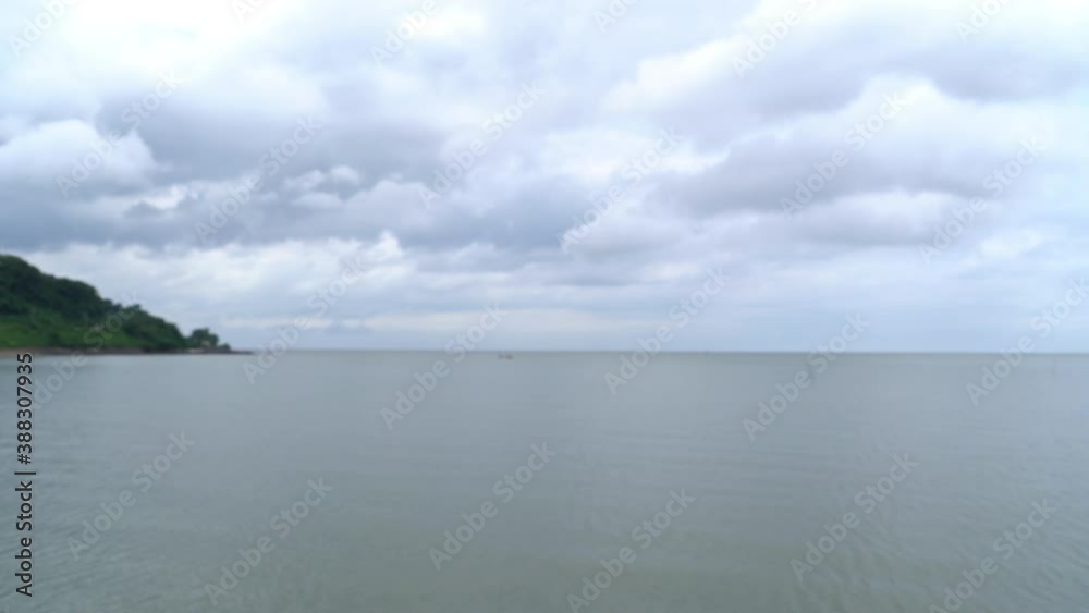 Seascape in cloudy morning in Japan. Without sounds Seascape in cloudy morning in Japan. Without sounds