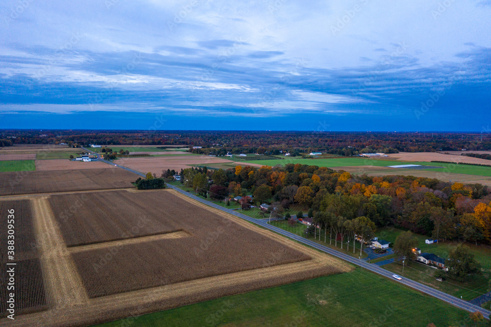 Drone Sunrise in Plainsboro Princeton New Jersey