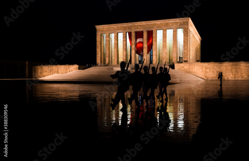 Ataturk's Mausoleum, located in the capital of Turkey is Ankara's Cankaya district of Mustafa Kemal Ataturk's mausoleum. photo