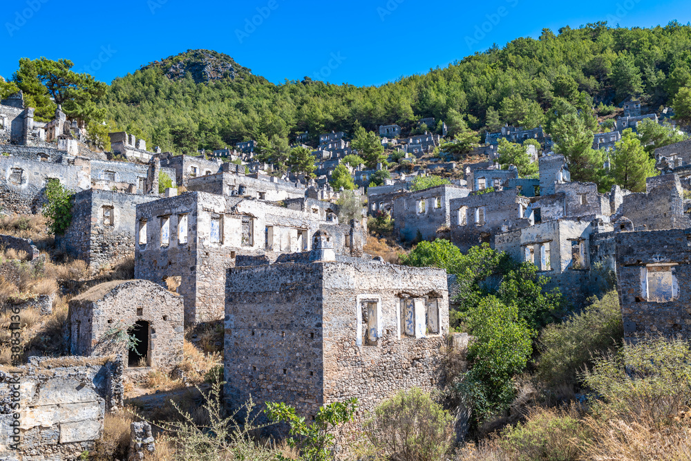 Abandoned village of Kayakoy, ghost town near Fethiye, Turkey