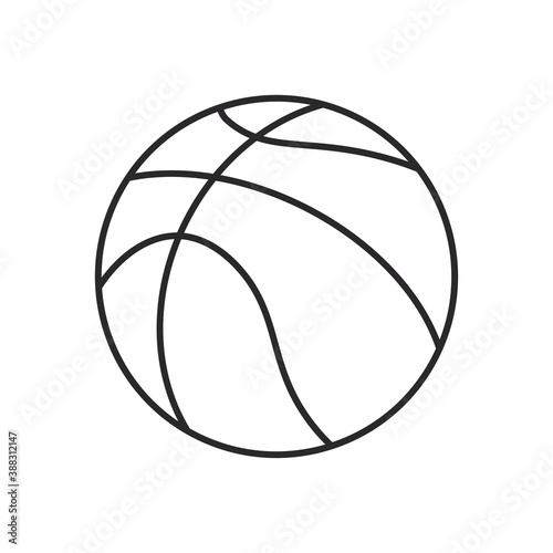 Basketball line art vector icon for apps and websites.