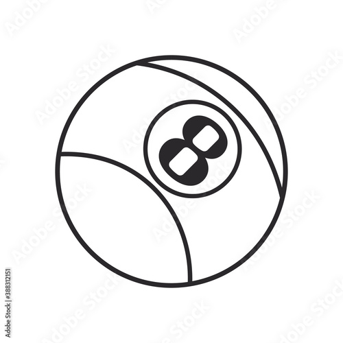 Billiards icon on white background