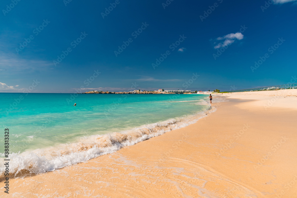 panorama of the Caribbean island of Saint Maarten overseas territory of Holland and France panorama of the Caribbean island of Saint Maarten overseas territory of Holland and France