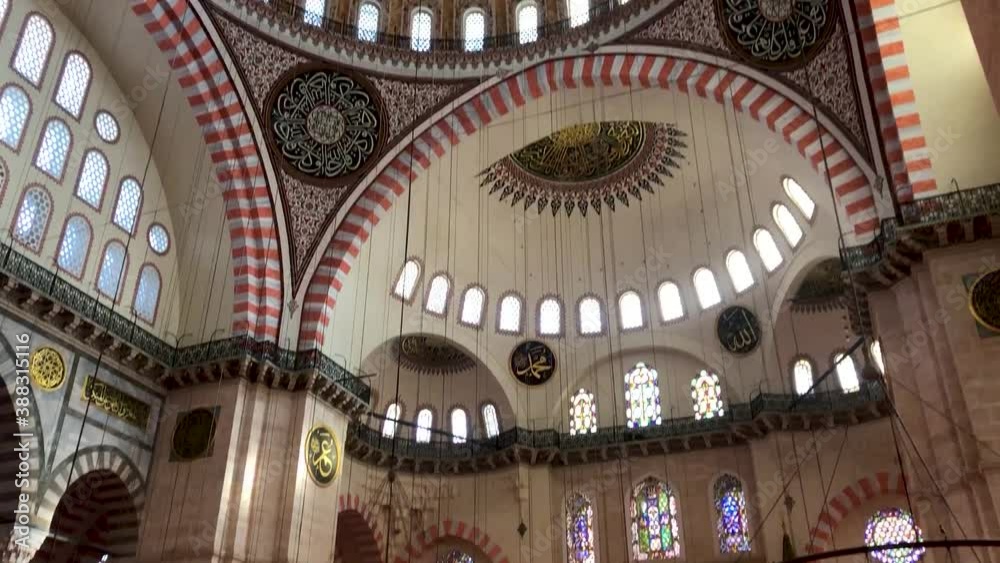custom made wallpaper toronto digitalInterior Suleymaniye Mosque domes and lighting