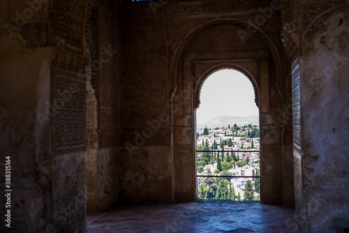 Incredible view in an incredible castle of Spain. White nature of the villages of the south.