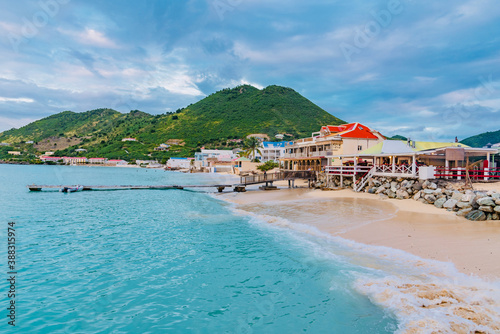 panorama of the Caribbean island of Saint Maarten overseas territory of Holland and France