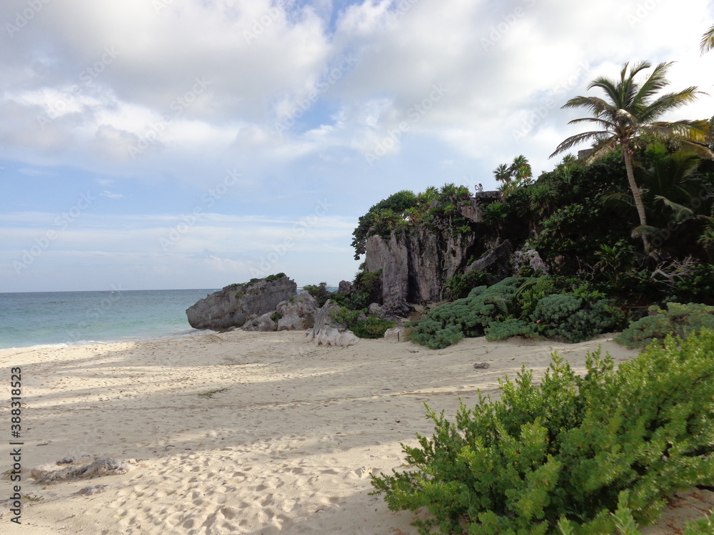 The beautiful beaches and jungle landscapes around Tulum on the Yucatan Peninsula, Mexico