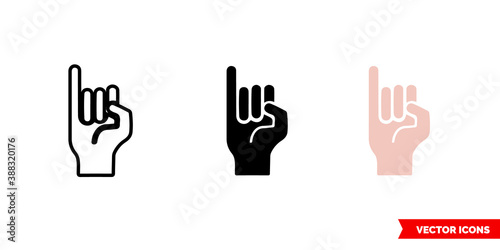 Promise icon of 3 types color, black and white, outline. Isolated vector sign symbol.