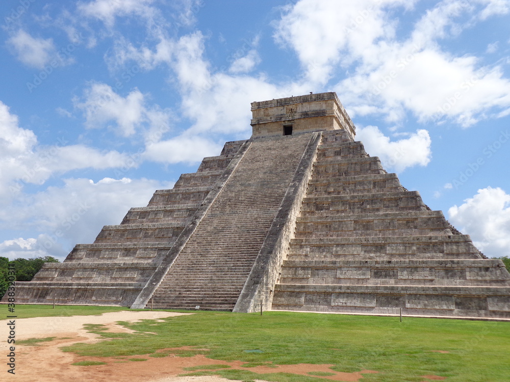 The Mayan temple ruins of Chichen Itza and Tulum on the Yucatan Peninsula, Mexico