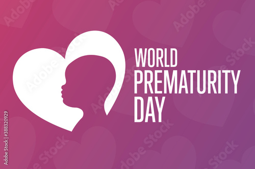 World Prematurity Day concept. 17 November. Template for background, banner, card, poster with text inscription. Vector EPS10 illustration. photo