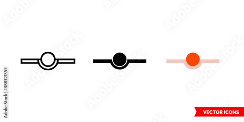 Sore point icon of 3 types color, black and white, outline. Isolated vector sign symbol.