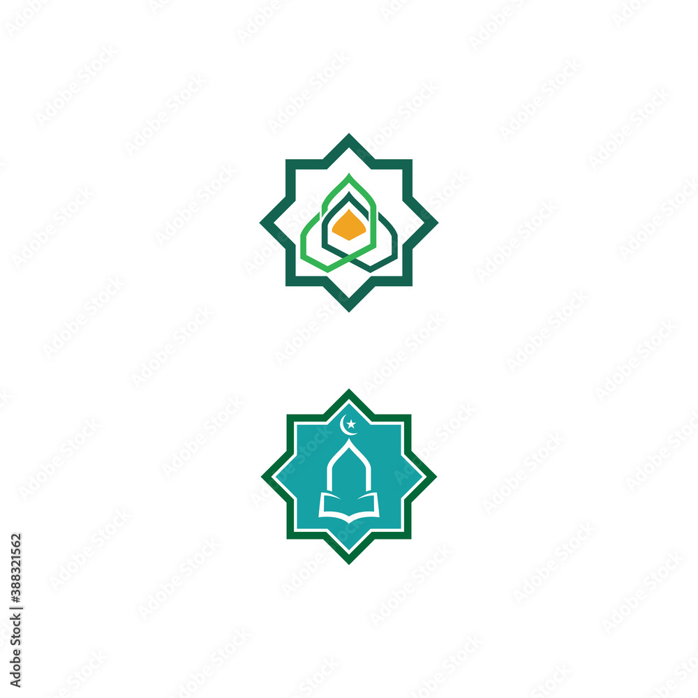 islamic school Vector icon design illustration Template islamic school Vector icon design illustration Template