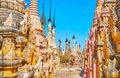 The ancient Kakku Pagodas, Myanmar photo