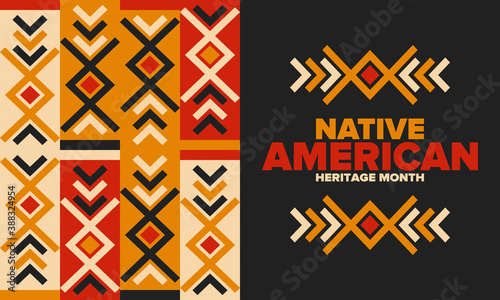 Obraz na plátně Native American Heritage Month in November