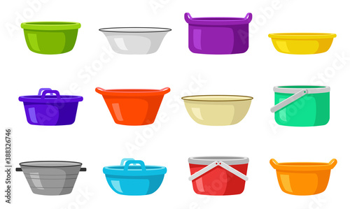 Home plastic dish, pan basin bright set